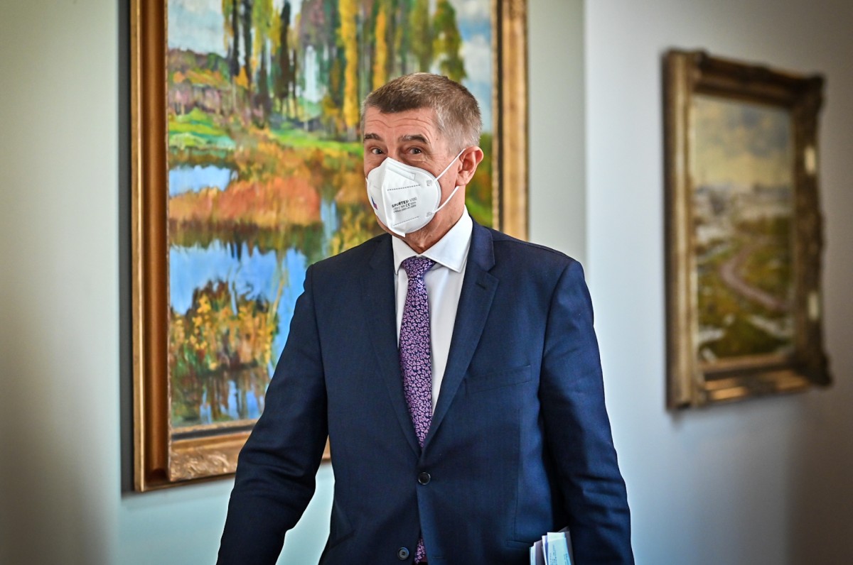 Tehdejší premiér Andrej Babiš na snímku z roku 2021.