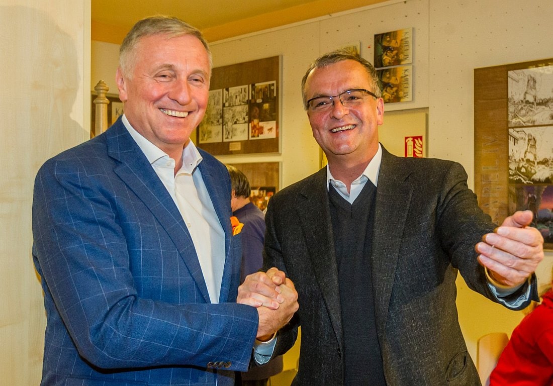 Mirek Topolánek a Miroslav Kalousek.