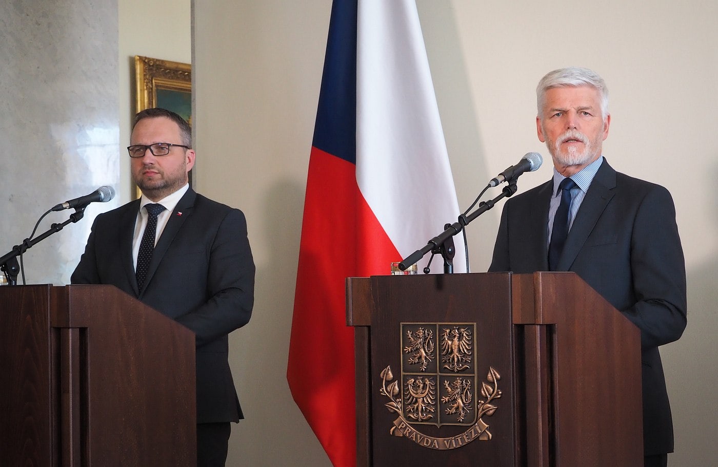 Ministr Marian Jurečka a prezident Petr Pavel.