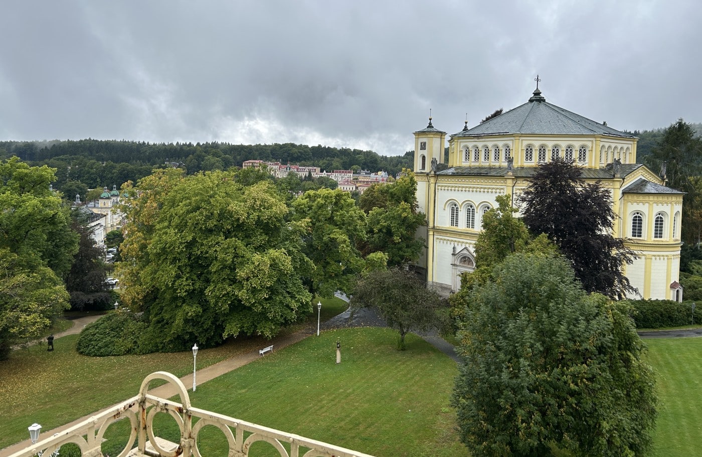 Lázeňská část z výšky.