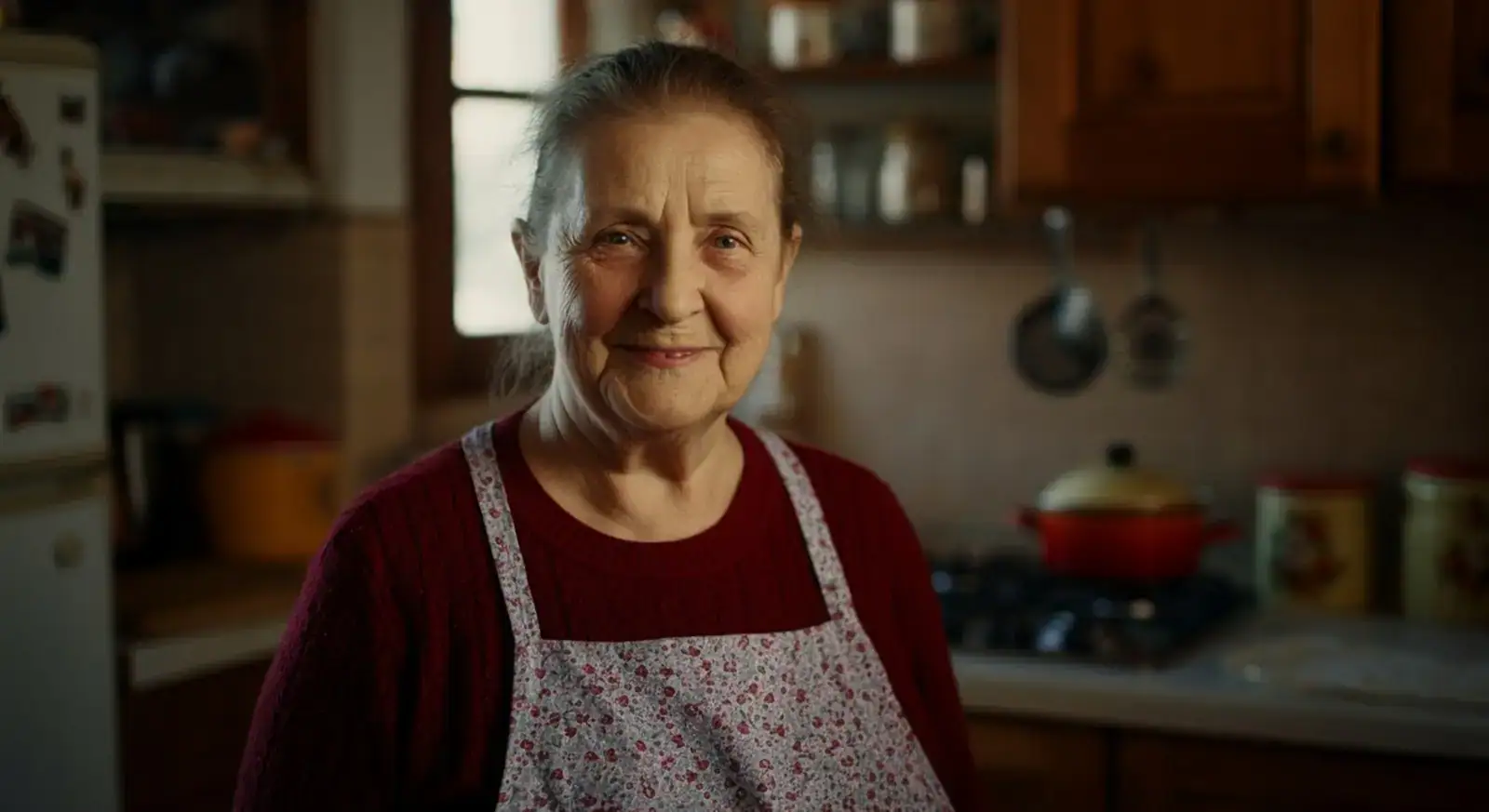 Seniorka v domácnosti.