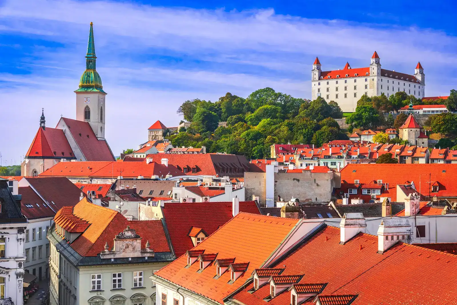 Pohled na historické centrum Bratislavy